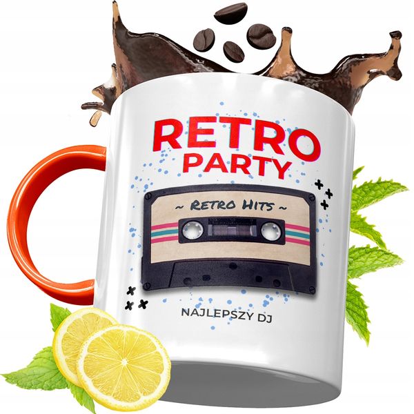 Kubek Pomarańczowy Dla Dja Prezent Z Nadrukiem Ze Zdjęciem zdjęcie 1