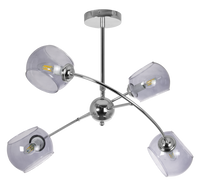Loftowa lampa sufitowa VEN 2690/4 szklane klosze chrom przydymione