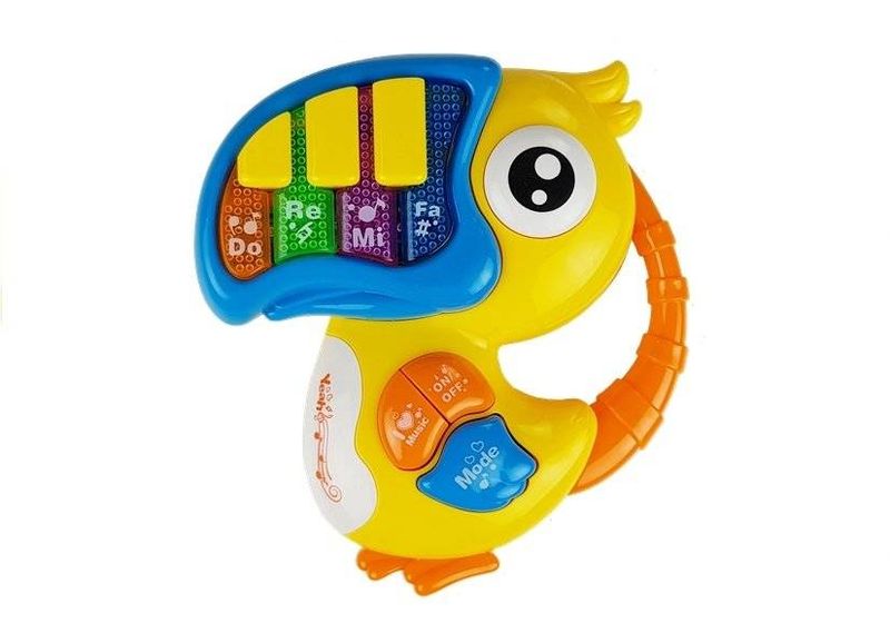 Pianinko Organki Do Re Mi Papuga Żółte zdjęcie 2