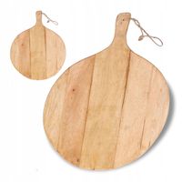 Deska do krojenia serwowania przekąsek okrągła 47 cm taca drewniana mango
