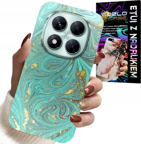 ETUI DO XIAOMI NOTE 14 PRO 5G - MARMURKOWE WZORY + SZKŁO HARTOWANE na Arena.pl