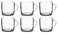 Kubek szklany szklanka z uchem RENEE 310 ml komplet 6 sztuk do kawy herbaty