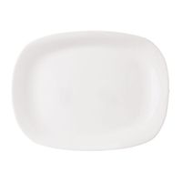 Półmisek Szklany Biały Prostokątny Talerz do Przekąsek Przystawek Dań 28 cm