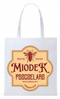 Dla Pszczelarza Na Prezent Torba Eco Biała Shopper Z Nadrukiem Ze Zdjęciem