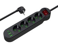 Przedłużacz sieciowy PS-440 4-Gniazda 2xUSB+USB-C 5m czarny 3x1mm