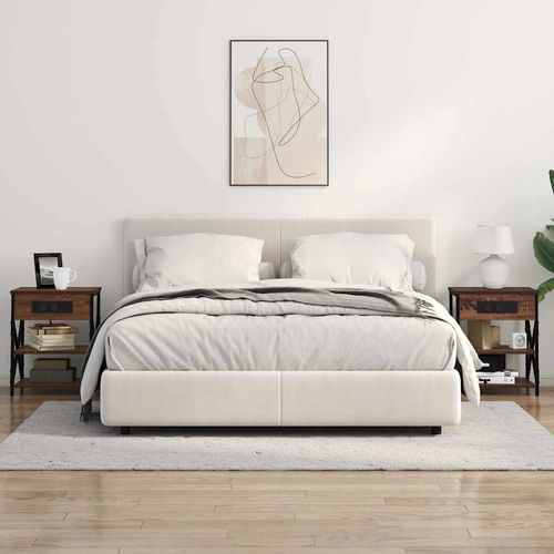 Nocna szafka z stacją ładującą z półką Brązowy dąb na Arena.pl