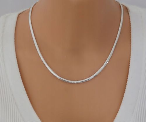 SREBRNY PEŁNY ŁAŃCUSZEK DAMSKI ŻMIJKA Z ZAWIESZKĄ PR. 925 + GRAWER GRATIS na Arena.pl