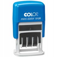 DATOWNIK COLOP S120 NIEBRUDZĄCY DATA CYFROWA DZIEŃ MIESIĄC ROK niebieski
