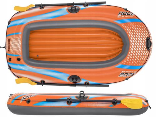 wytrzymały PONTON KONDOR Elite Bestway 196 cm do pływania WIOSŁA pompka na Arena.pl