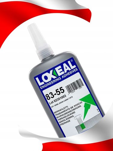 KLEJ DO GWINTÓW ŚRUB MOCNY LOXEAL 83-55 WYSOKA WYTRZYMAŁOŚĆ 250 ml na Arena.pl