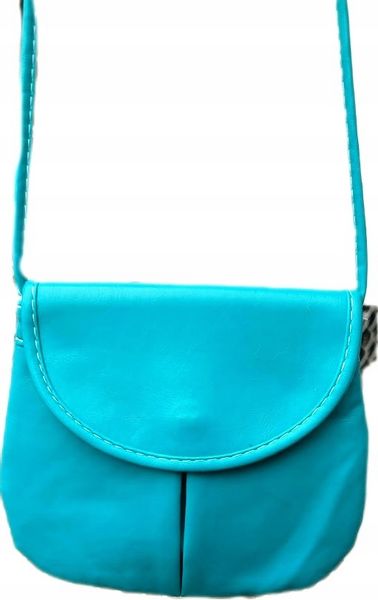 Torebka listonoszka skóra ekologiczna NIEBIESKA zdjęcie 1