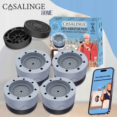 MATA ANTYWIBRACYJNA POD PRALKĘ ZMYWARKĘ GUMA PODKŁADKI ANTYWIBRACYJNE SZARE na Arena.pl