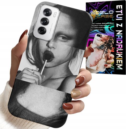 ETUI DO OPPO RENO12 5G - MONA LISA Z LIZAKIEM MODNE WZORY CASE na Arena.pl