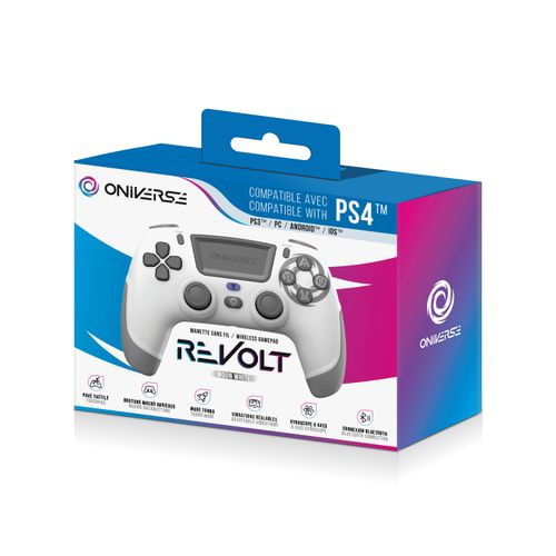 Pad bezprzewodowy Revolt Moon White ONIVERSE DO PS4, PS3, PC, Android, iOS na Arena.pl