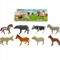 Figurki zwierząt ZOO duży zestaw zwierzątek realistyczne trwałe farma