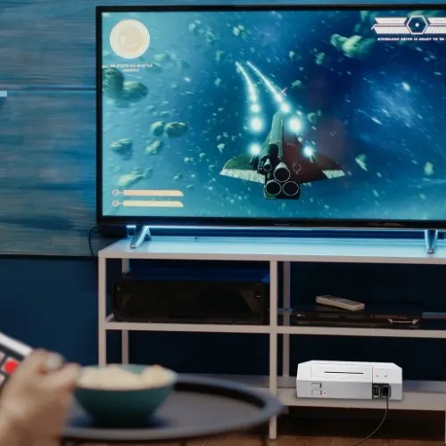 KONSOLA RETRO GRA TELEWIZYJNA 620 GIER TV AV + 2 PADY GIERKA GRY DUŻO na Arena.pl