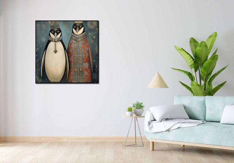 Plakat 90x90cm Królewskie Pingwiny zdjęcie 4