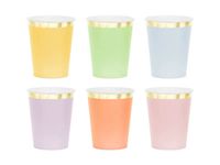 Kubeczki papierowe kolorowe, 6 szt.