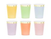 Kubeczki papierowe kolorowe, 6 szt.