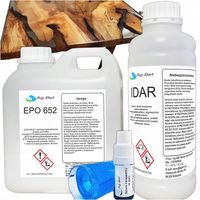 ŻYWICA EPOKSYDOWA ZESTAW BEZBARWNA ODLEWNICZA KRYSTALICZNA DO DREWNA 3KG