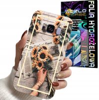 ETUI CASE DO SAMSUNG S8 - SŁONECZNIK KWIATY DLA KOBIET PLECKI + FOLIA