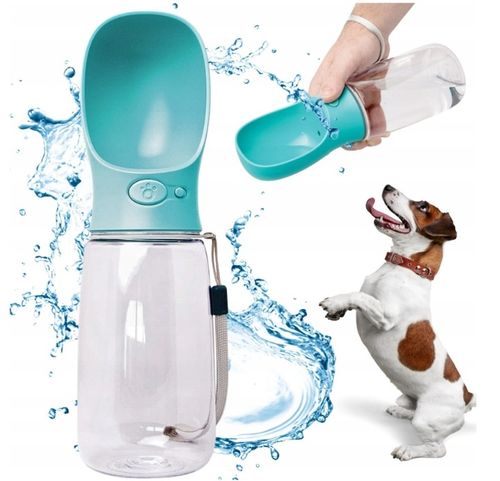 BUTELKA NA WODĘ DLA PSA BIDON POIDŁO MISKA 0,35L PRZENOŚNA SPACER TURYSTYCZ na Arena.pl