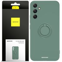 ETUI MATOWE DO GALAXY A34 5G SPACECASE SILICONE RING SILIKONOWE + SZKŁO
