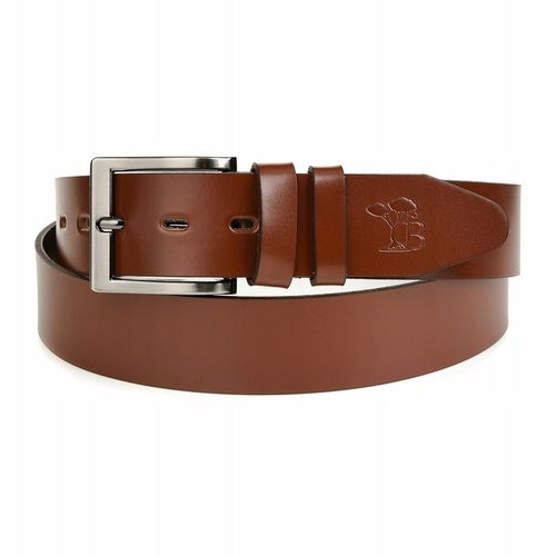 Skórzany pasek koniak do spodni szeroki BELTIMORE na Arena.pl