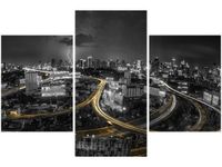 90X60CM OBRAZ NOC BANGKOKU TRZY OBRAZY