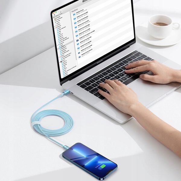 Kabel niktrade USB typ C - Apple Lightning 2 m niebieski zdjęcie 4