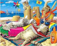 Haft diamentowy 5D malowanie diamentami DIY koty