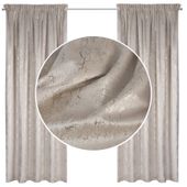 Zasłona zaciemniająca welwetowa na taśmie Eurofirany 140X270 INGRID beż