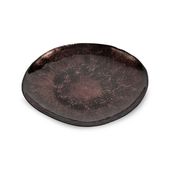 Piękna patera dekroacyjna szklana PATI 20X20X2 brązowa + czarna