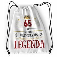 Plecak Urodziny 65 65Te Sportowy Szkolny Worek Z Nadrukiem Ze Zdjęciem
