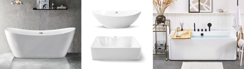 WANNA WOLNOSTOJĄCA Pari 170 x 80 PRZYŚCIENNA SYFON zdjęcie 14