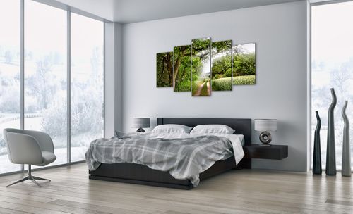 Obraz Na Płótnie - Las Pole Droga - 160X85 Cm - Ea160X85-2637 na Arena.pl