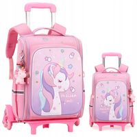 PLECAK SZKOLNY TORNISTER NA KÓŁKACH STELAŻ DO SZKOŁY DLA DZIEWCZYN WALIZKA