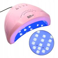 Lampa do paznokci LED UV SUNONE 48W hybryda żel manicure różowa