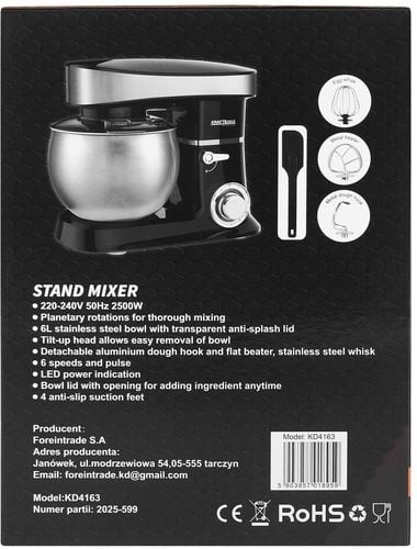 MIKSER PLANETARNY 6L 2500W KD4163 na Arena.pl