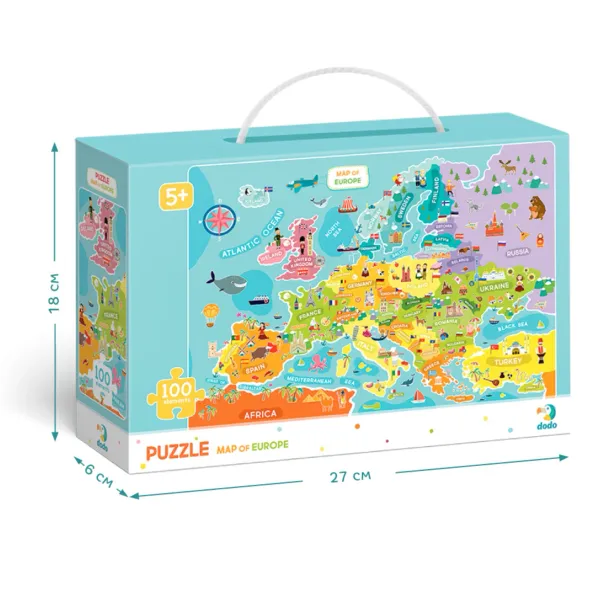 Puzzle 100 elementów. Mapa Europy zdjęcie 2