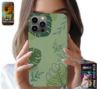 ETUI DO IPHONE 13 PRO - ZIELONE LIŚCIE ROŚLINNE WZORY PLECKI