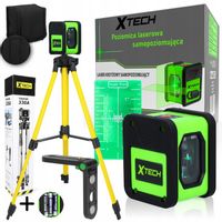 POZIOMICA LASEROWA LASER KRZYŻOWY 4D SAMOPOZIOMUJĄCA 25M + STATYW