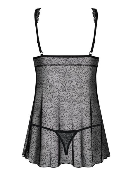 Komplet Babydoll i Stringi - Obsessive 877-BAB-1 S/M zdjęcie 4