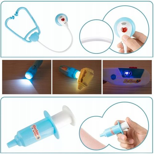 DUŻY ZESTAW LEKARSKI MAŁY LEKARZ DOKTOR W WALIZCE DENTYSTA AKCESORIA 75 EL na Arena.pl