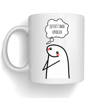 Kubek z nadrukiem z Ludzikiem Jesteś Taka Urocza