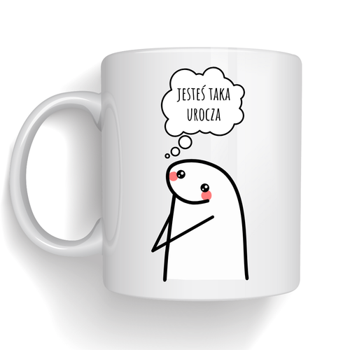 Kubek z nadrukiem z Ludzikiem Jesteś Taka Urocza na Arena.pl