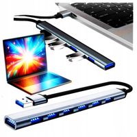HUB USB 3.0 ROZDZIELACZ ROZGAŁĘŹNIK 7 PORTÓW 7X USB SLIM 7W1 AKTYWNY DRMZ