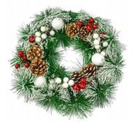 WIENIEC ŚWIĄTECZNY dekoracyjny OZDOBNY STROIK WIENIEC ADWENTOWY