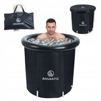 Beczka do morsowania wanna lodowa duża AQUASTIC Yeti czarny łatwy