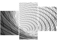 60 90CM OBRAZ 3 ELEM SZARY WIR ŚCIENNY DRUK PŁÓTNO